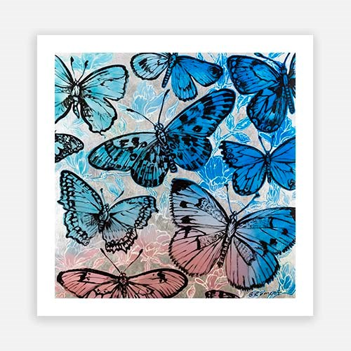 Tropical Butterflies (Silver Leaf) For Discount