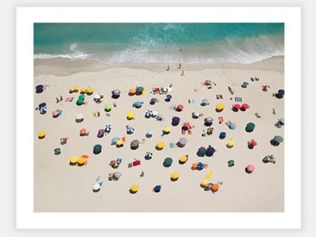 Umbrella pattern on beach For Cheap